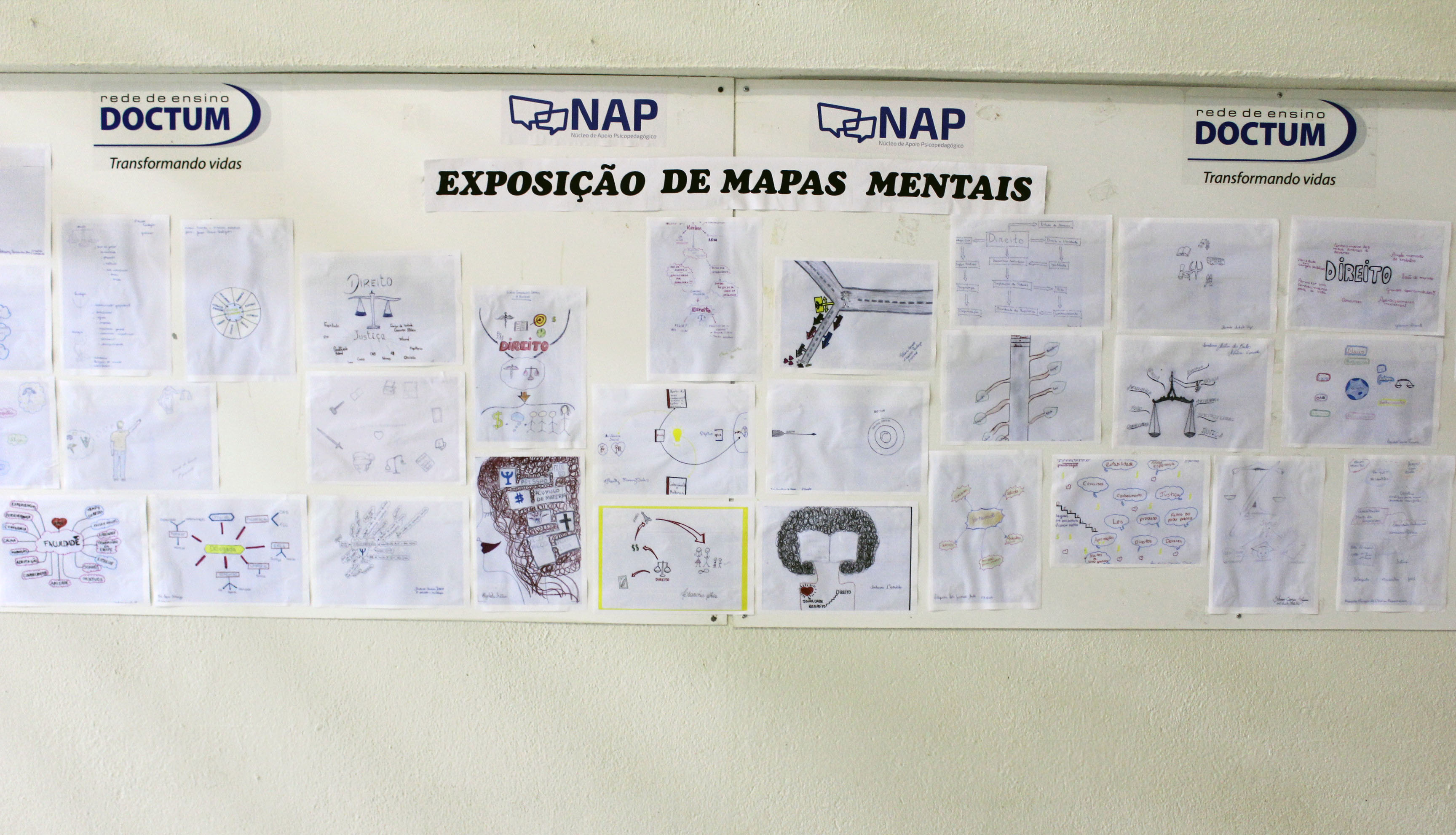 Unidade Teófilo Otoni apresenta a exposição de mapas mentais do 1º semestre de 2018