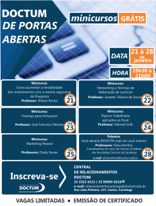 Cursos do dia 21 ao dia 28