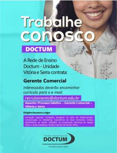 Gerente Comercial - Vitória e Serra