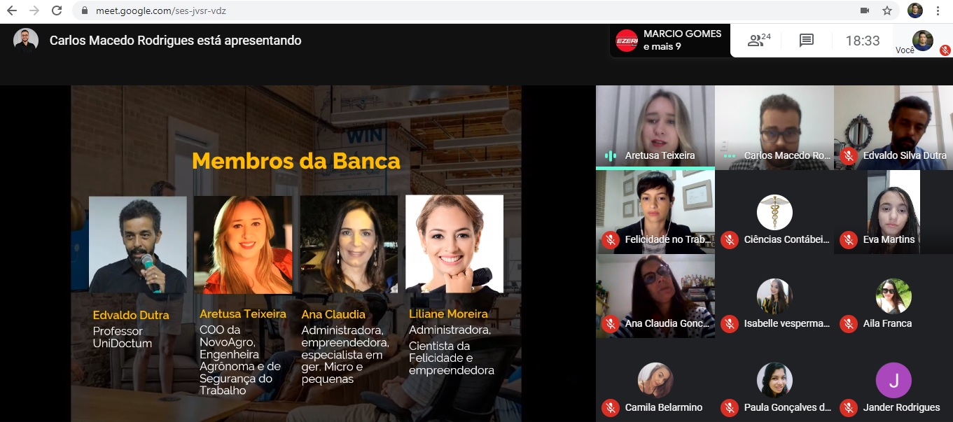 Realizada 1ª Banca de Avaliação das Startups da Disciplina TCCI